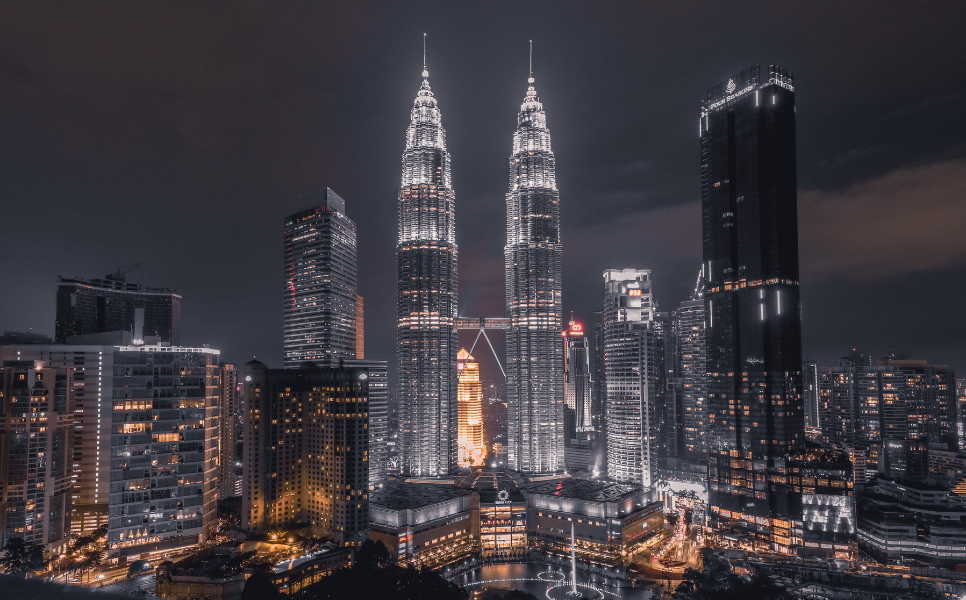 The Petronas Twin Towers s in Kuala Lumpur, Malaysia